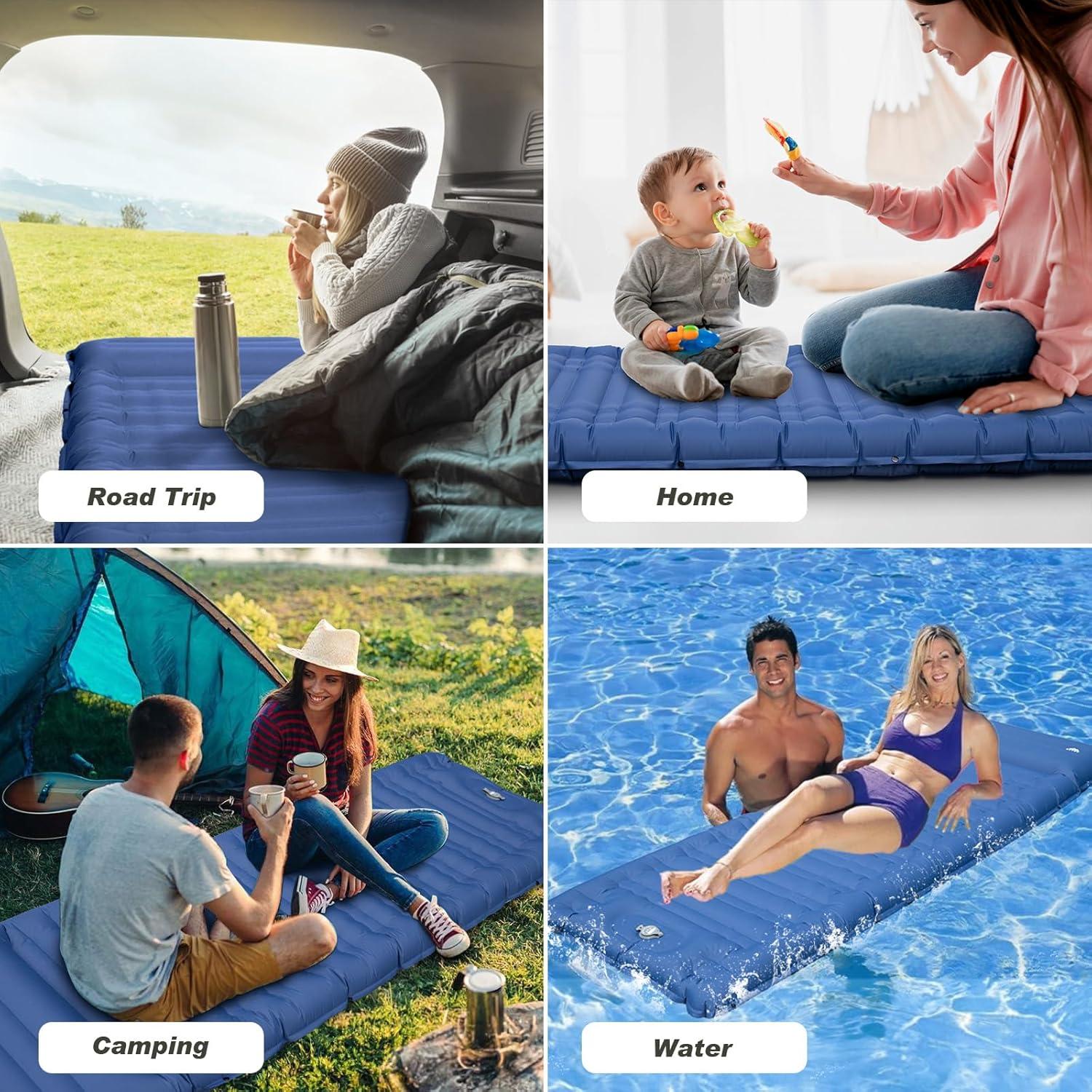 Colchón Inflable de Camping ACVOD T12-BLUE 11.94 cm