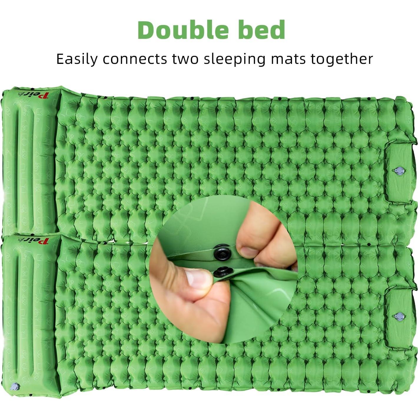 Almohadilla de Camping Inflable Peirhw 200x68.5cm con Cojín