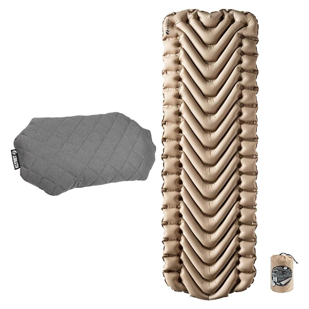 Klymit Almohada de Viaje + Colchón Inflable Estático V Aislado