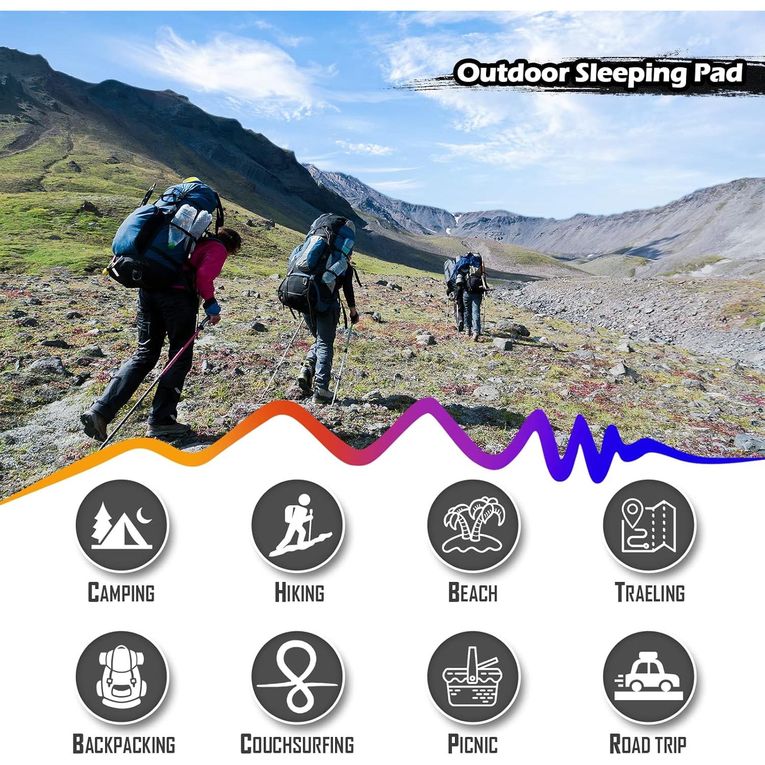 Colchoneta Inflable de Camping GGOV SD 10 cm Grosor 363 kg