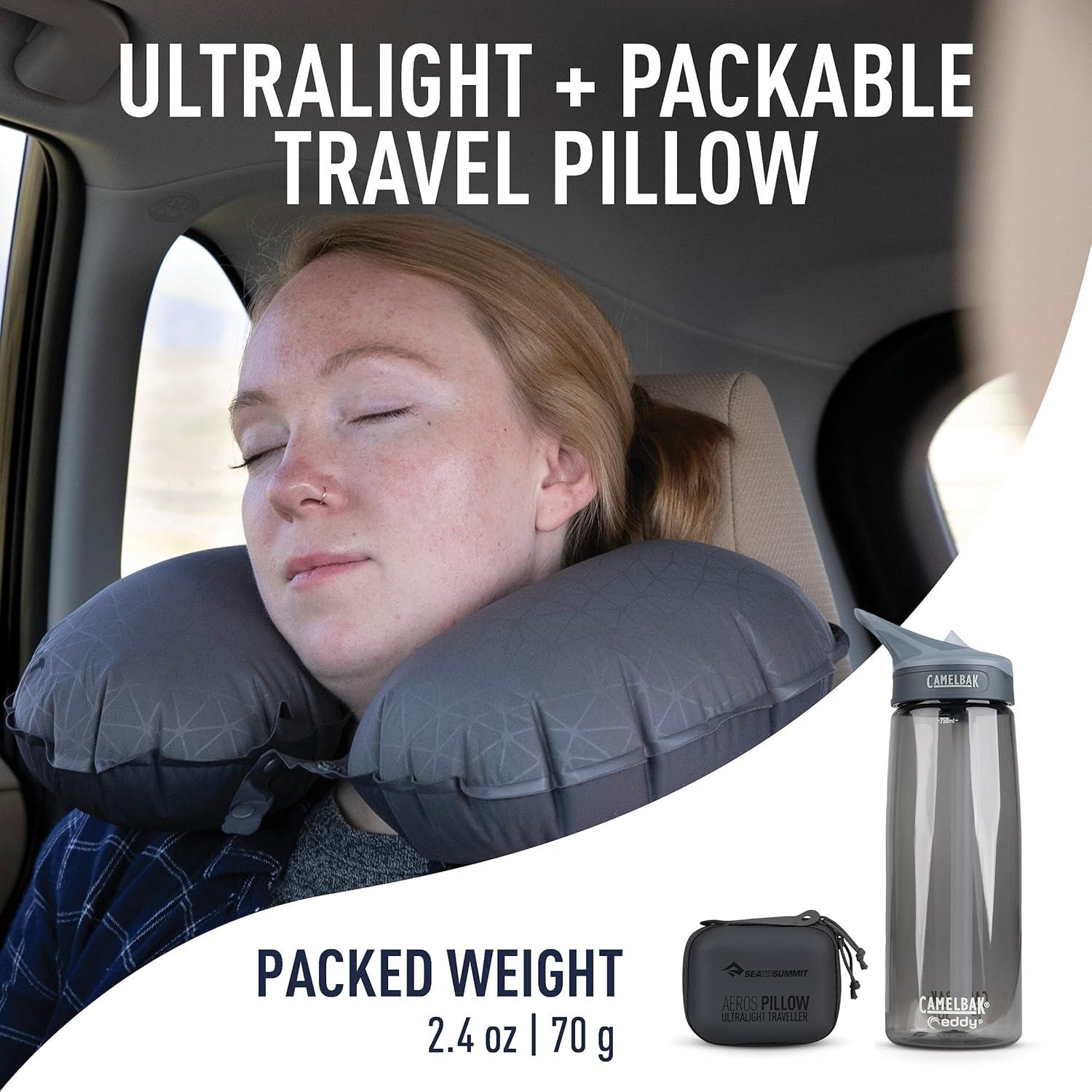 Almohada de Cuello Inflable Sea to Summit Aeros Ultralight Gris