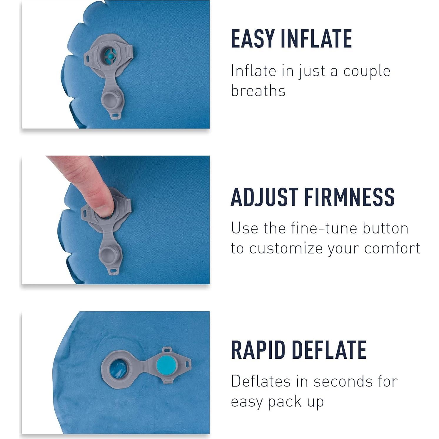 Almohada de Cuello Inflable Sea to Summit Aeros Ultralight Gris