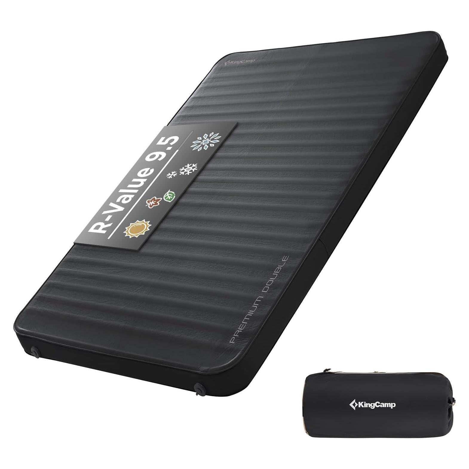 Colchón de Camping Doble Autoinflable KingCamp Lujo 3D 200x128cm
