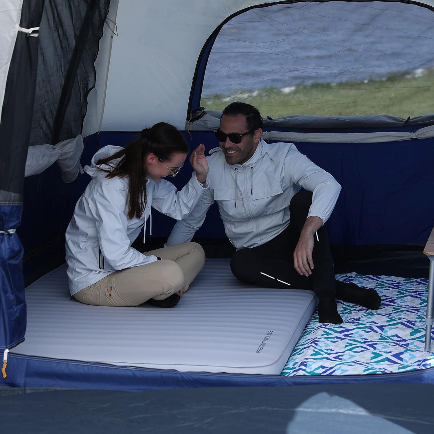 Colchón de Camping Doble Autoinflable KingCamp Lujo 3D 200x128cm