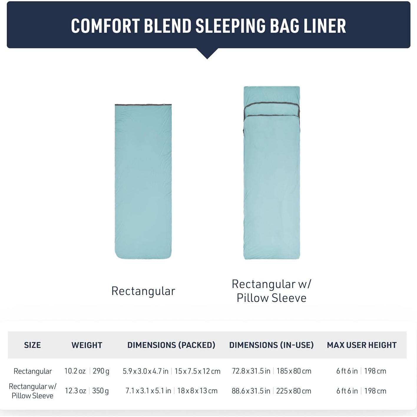 Forro de Saco de Dormir Rectangular Sea to Summit Comfort Blend