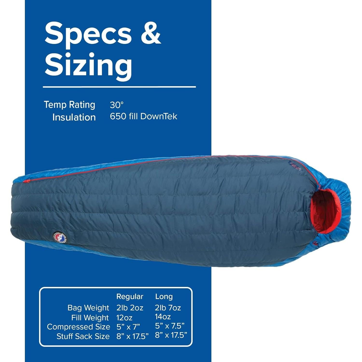 Saco de Dormir Big Agnes Anvil Horn 650 DownTek 1.45kg