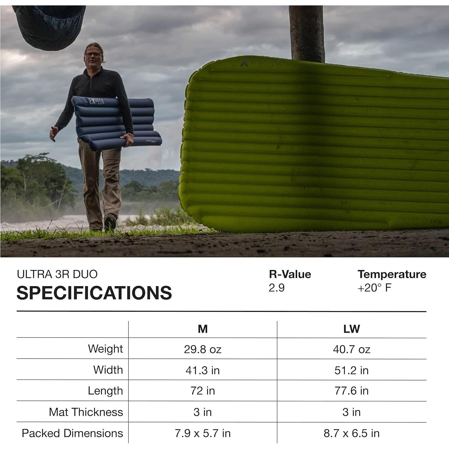 Colchoneta de Senderismo Exped Ultra 1R - Ligera y Plegable