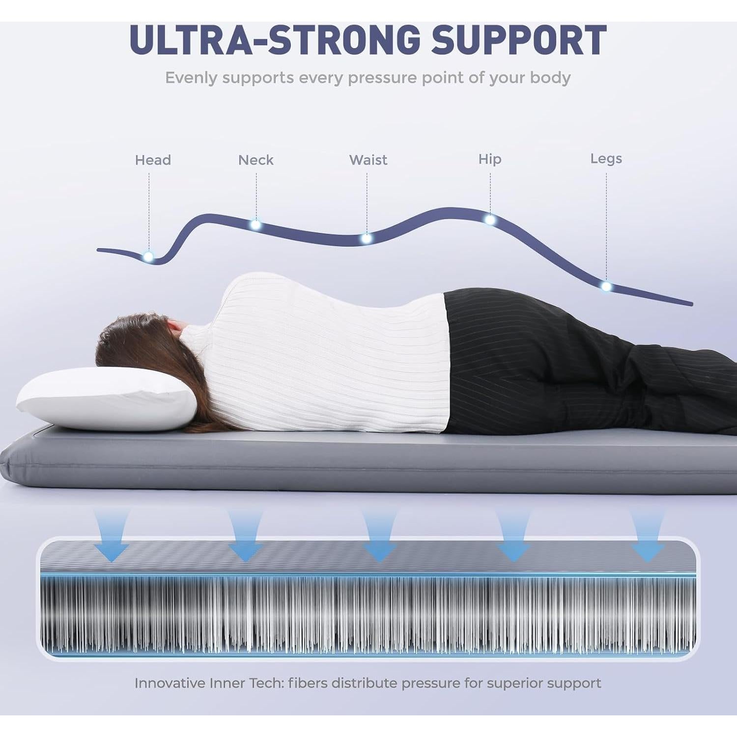 Elegear FiberAir Colchón Inflable Camping 4" 499kg