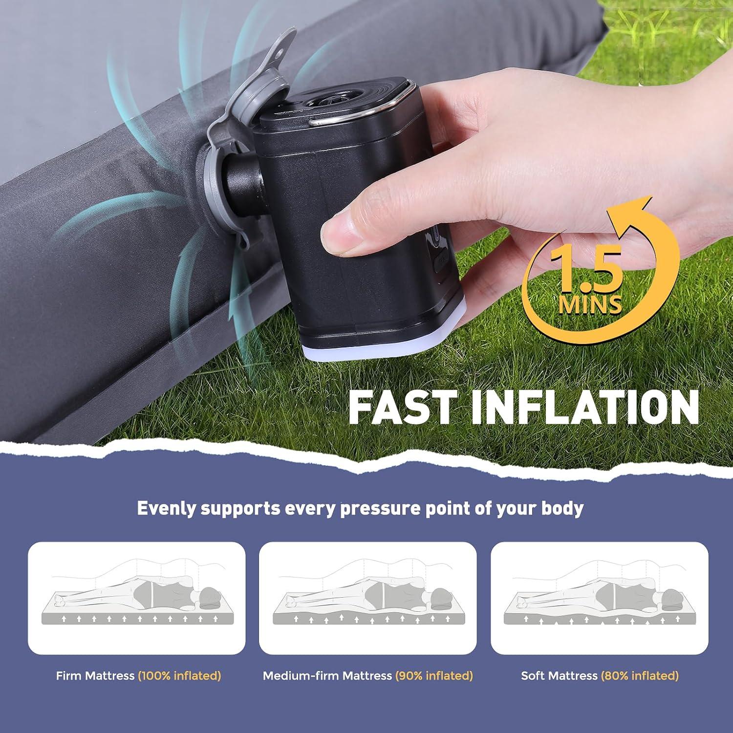 Elegear FiberAir Colchón Inflable Camping 4" 499kg