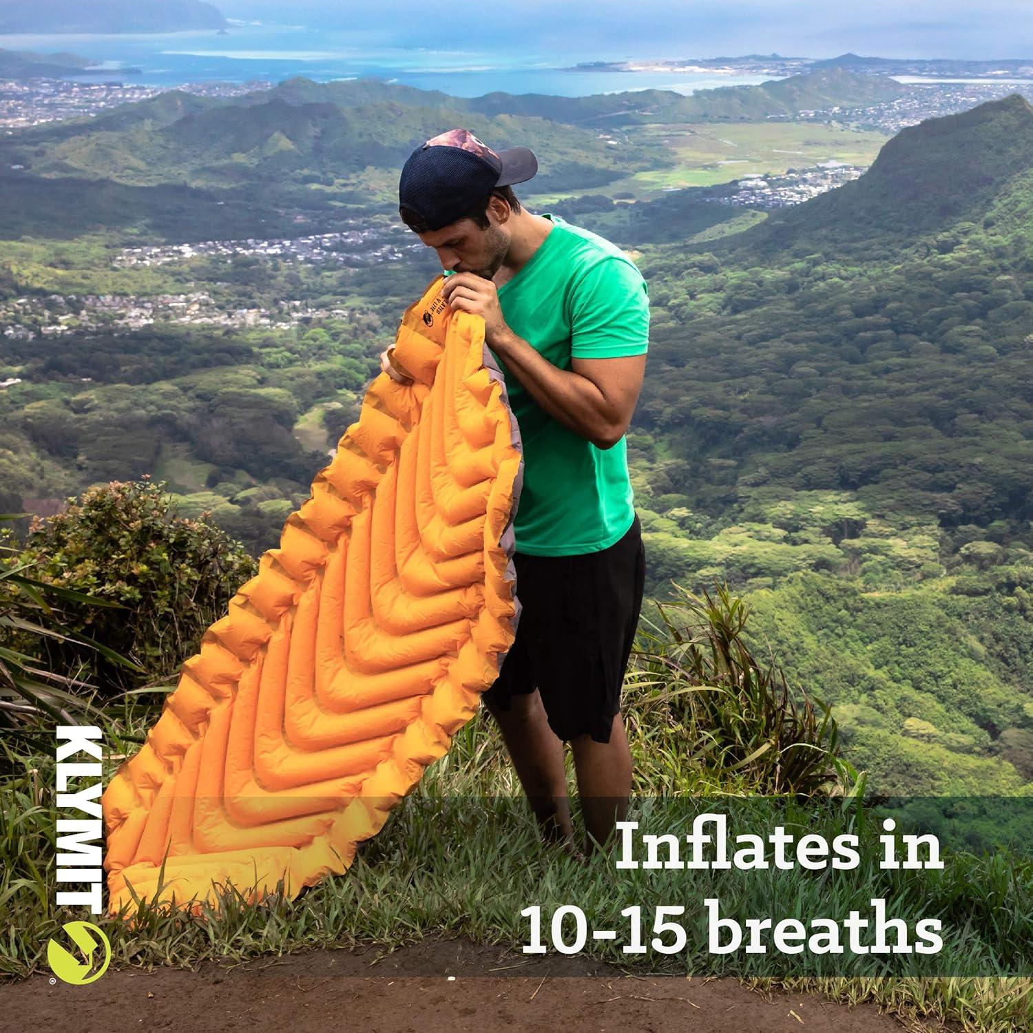 Colchón Inflable Klymit Static V Lite + Almohada Luxe