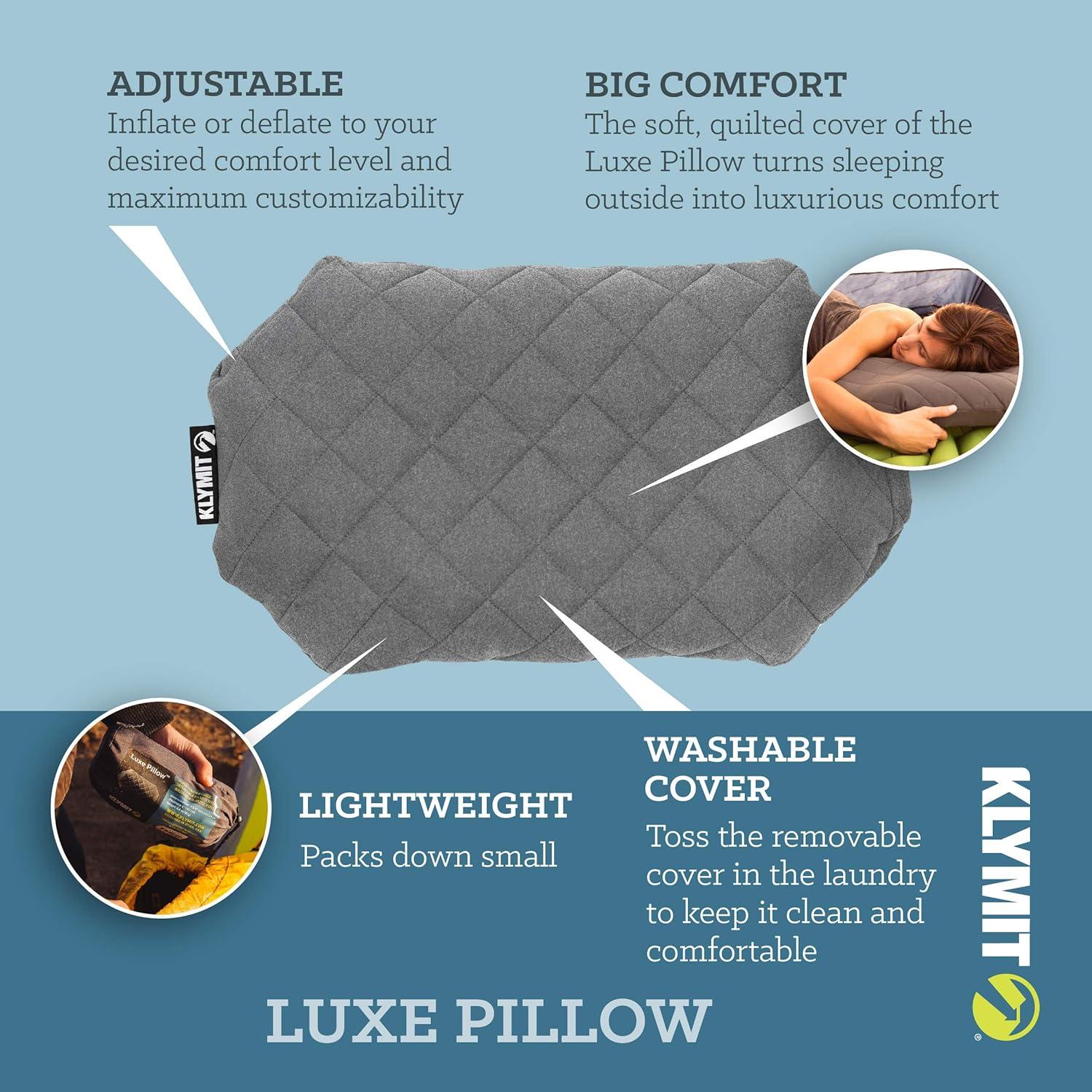 Colchón Inflable Klymit Static V Lite + Almohada Luxe