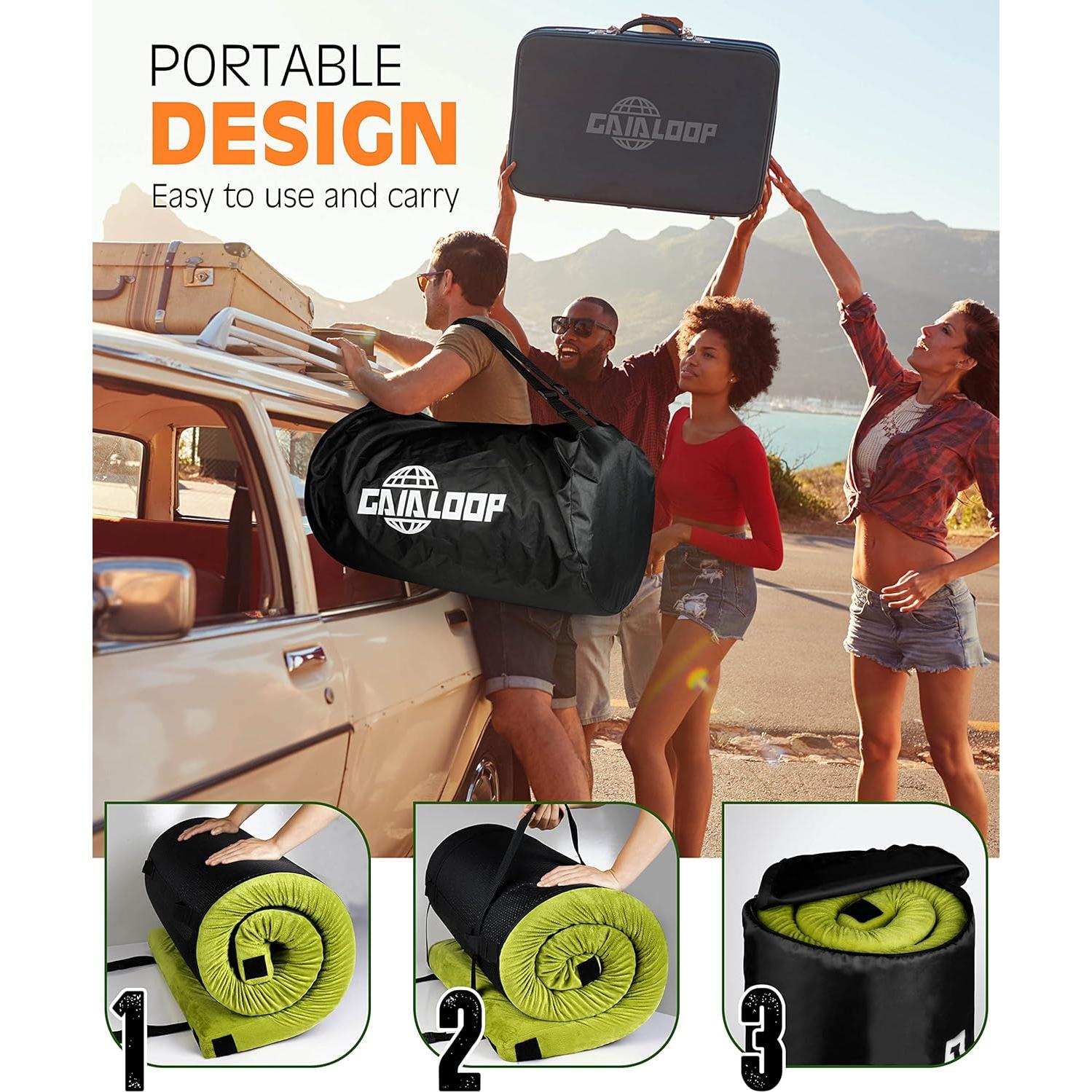 Colchón de Camping Viscoelástico Gaialoop Doble 190.5x96.5cm