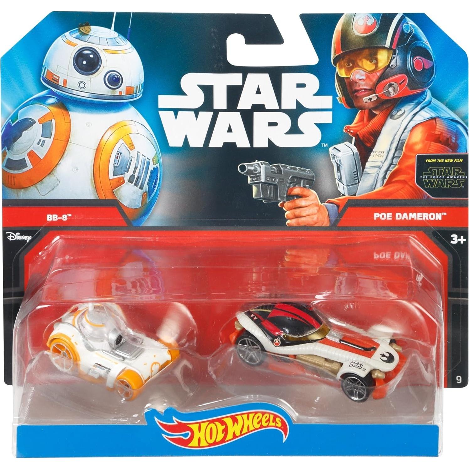 Hot Wheels Star Wars 2-Pack BB-8 y Poe Dameron 1:64