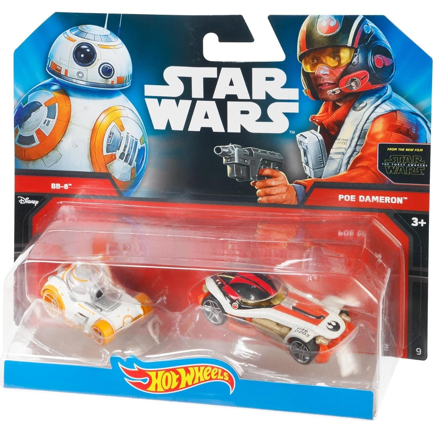 Hot Wheels Star Wars 2-Pack BB-8 y Poe Dameron 1:64