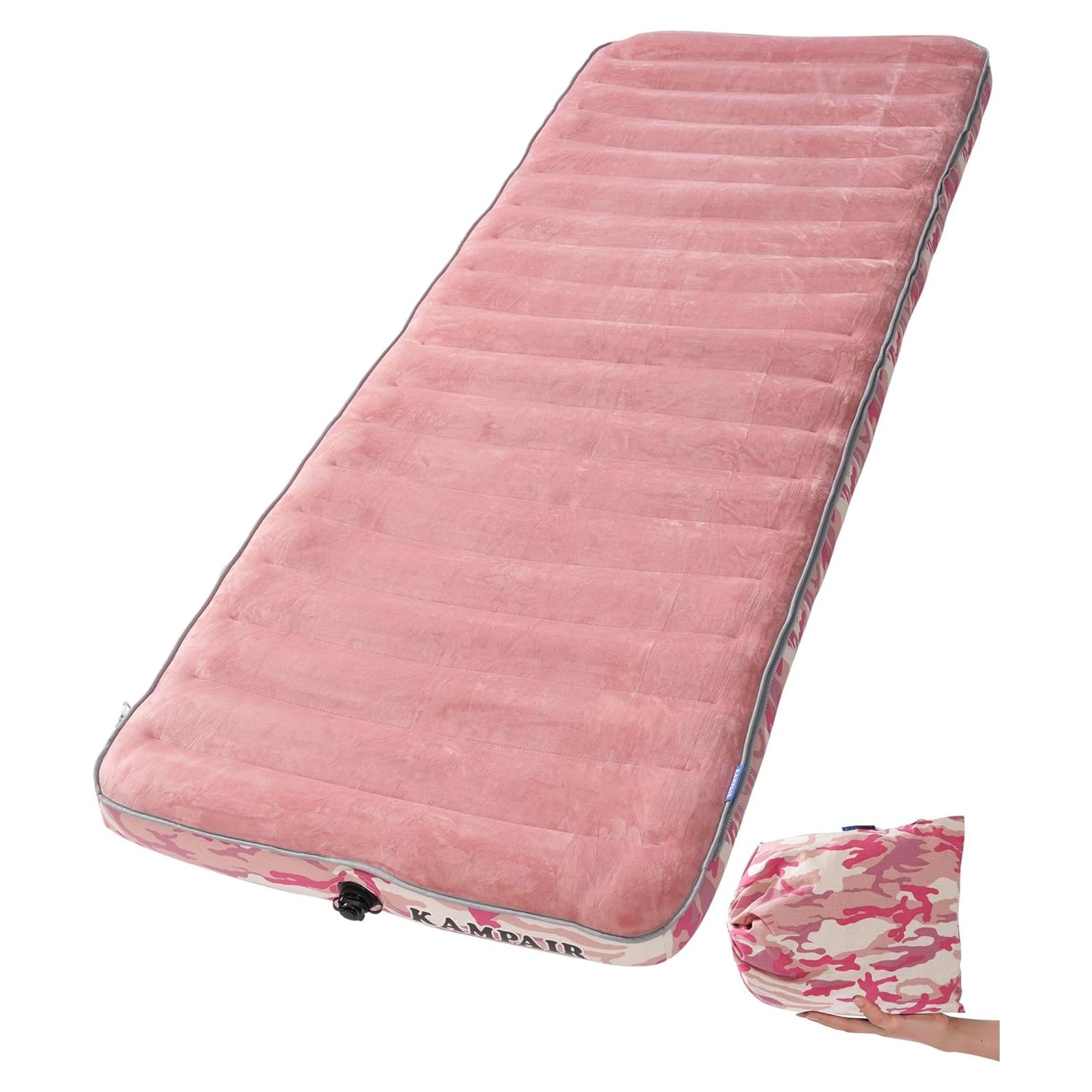 Colchón Inflable Kampair Individual Rosa 12.06 cm Grueso
