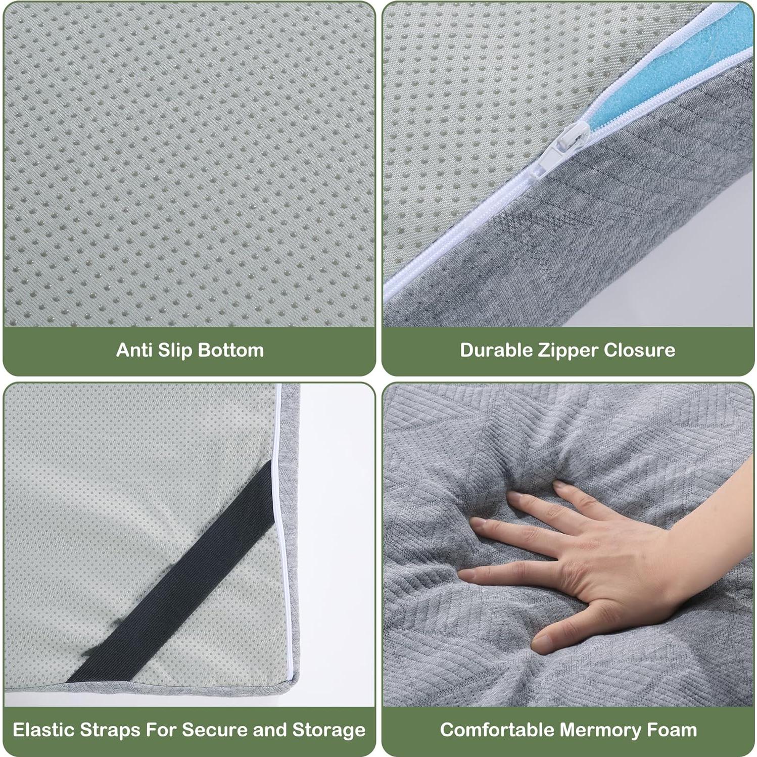 Colchón de Camping HOMBYS Espuma Viscoelástica 7.62 cm Gris