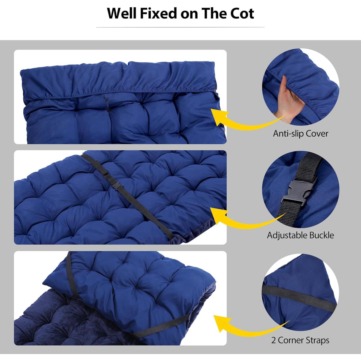 Almohadilla de Cama Plegable REDCAMP 190.5x71.1cm Terciopelo