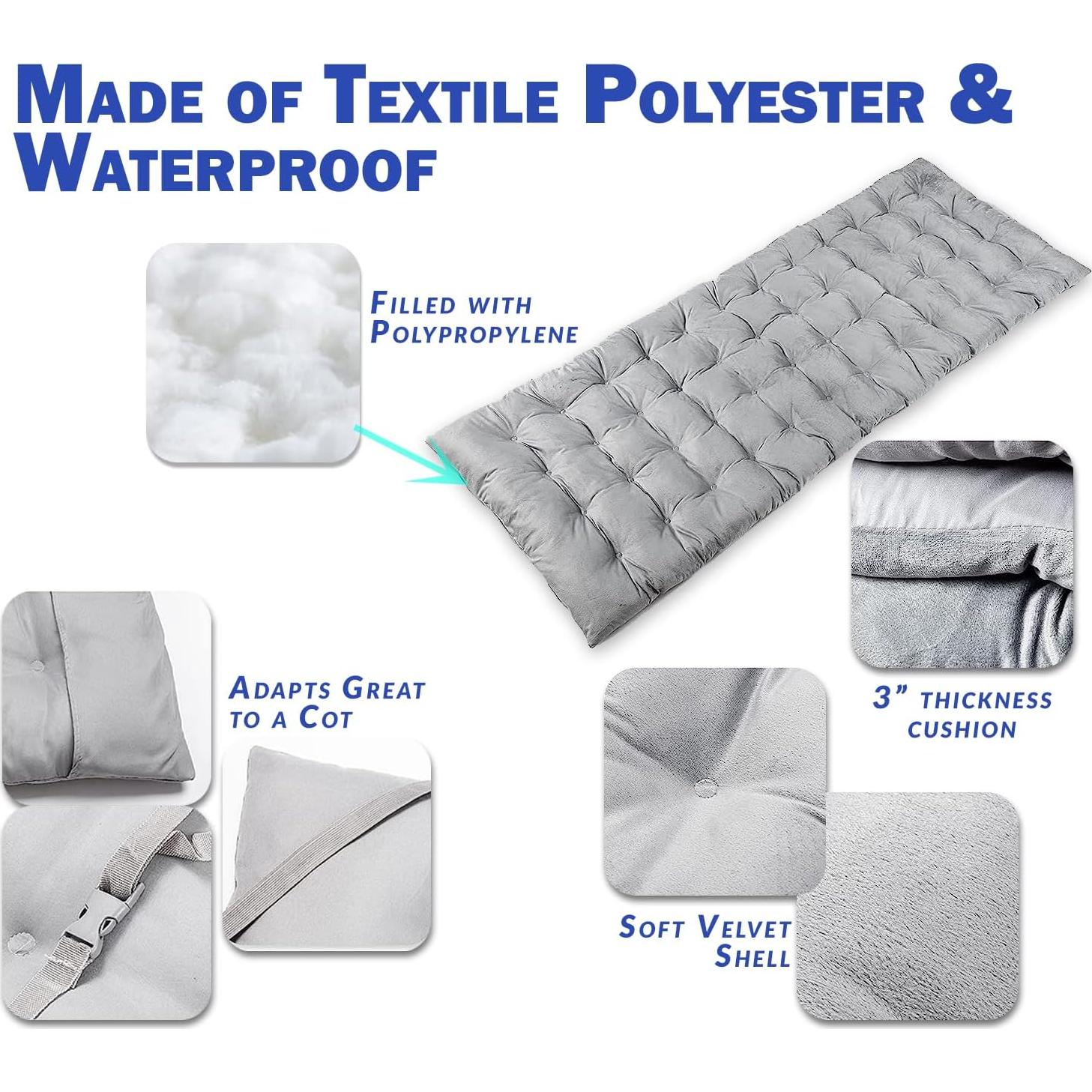 Colchón de Camping Zento Deals 7.62 cm Espuma Plegable Gris