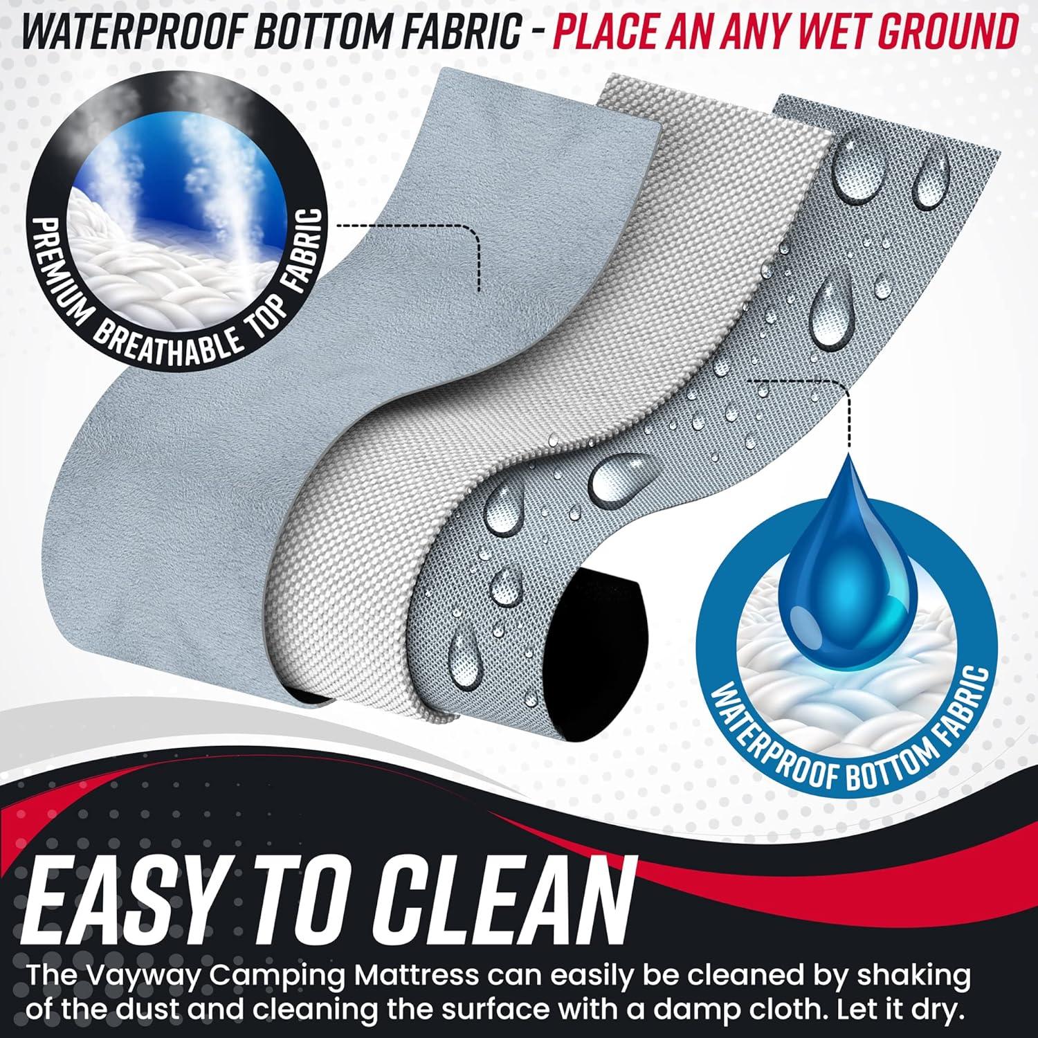 Almohadilla de Cama para Camping Vaygway 185x69cm Algodón Gruesa