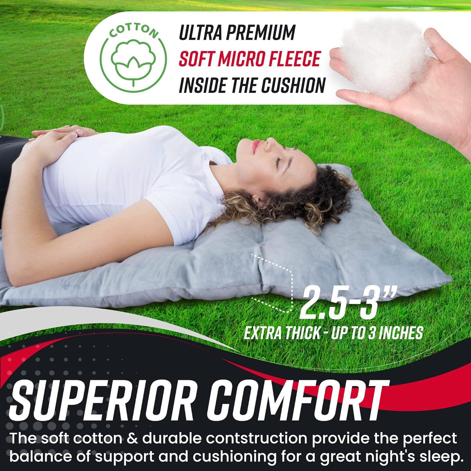 Almohadilla de Cama para Camping Vaygway 185x69cm Algodón Gruesa