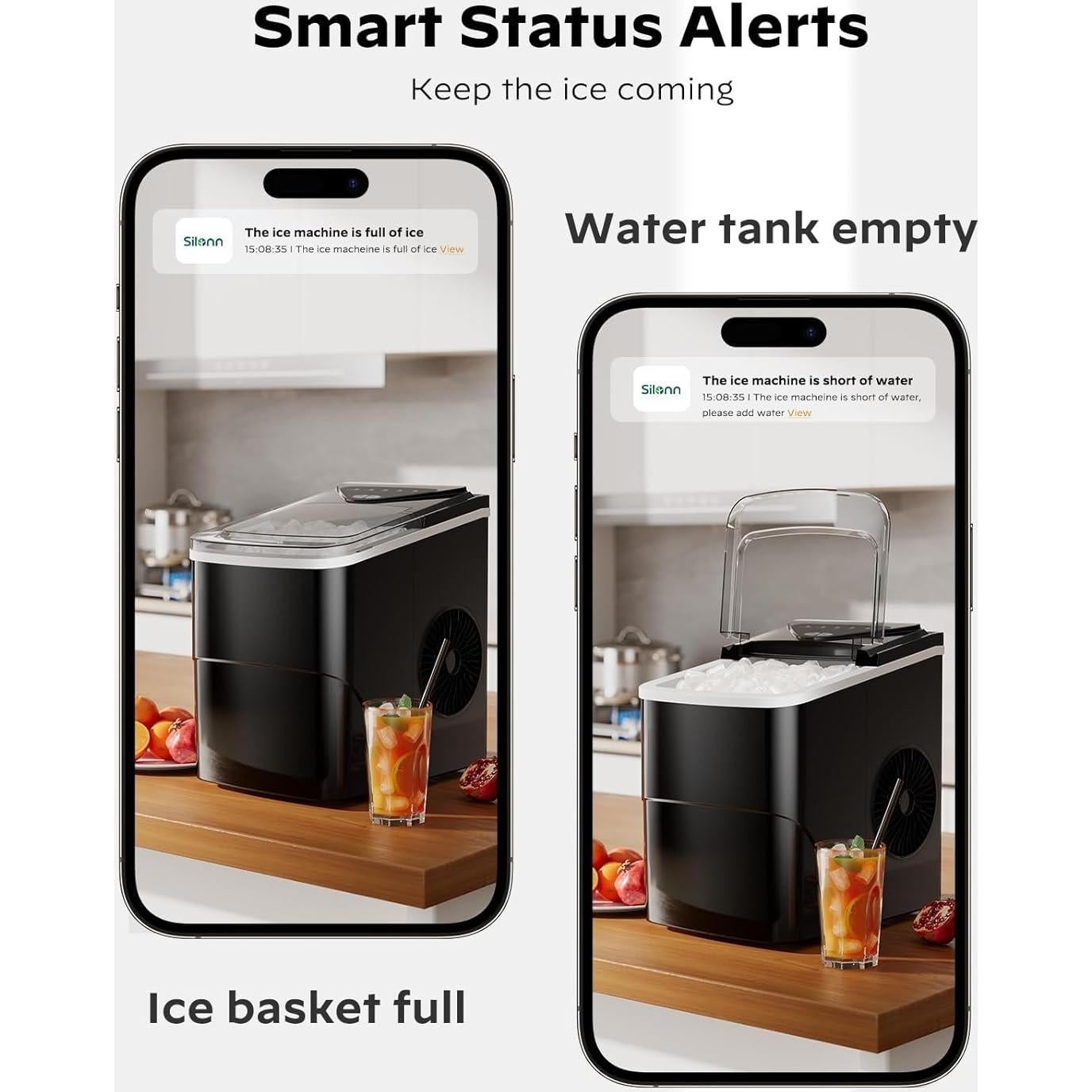 Máquina de Hielo Silonn SLIM22B-3 9 Cubos en 6 Minutos