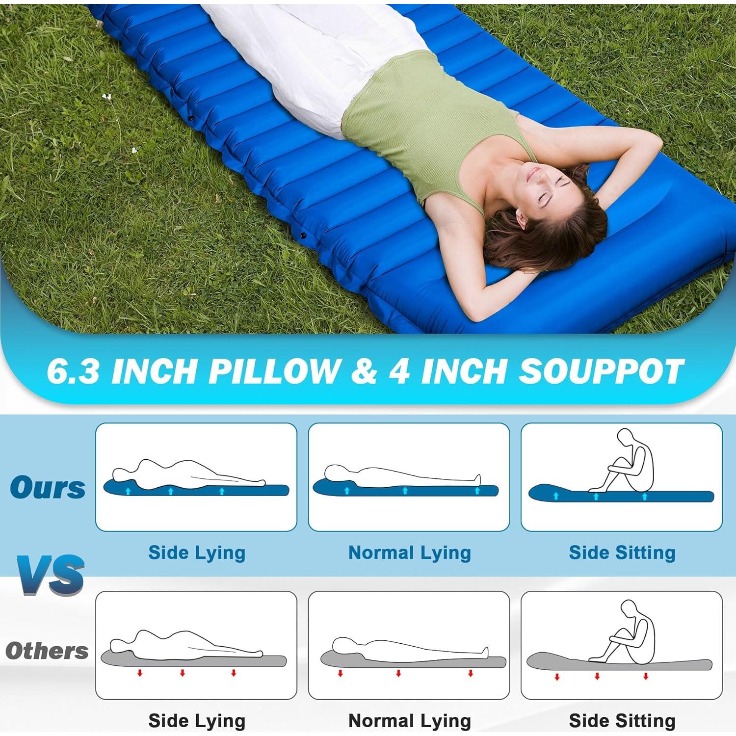 Colchón Inflable Individual OUTSKIRT 10.16 cm con Bomba y Almohada