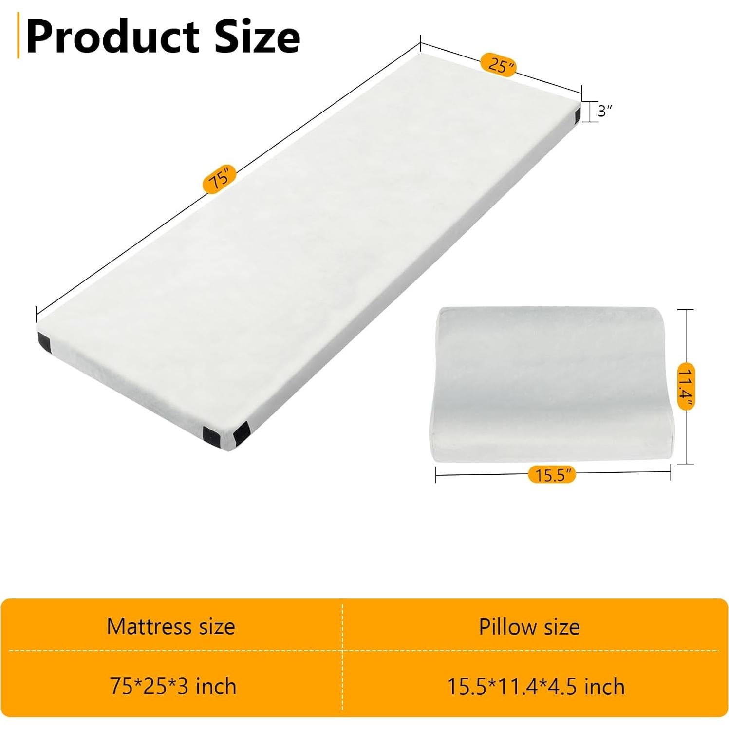 Almohadilla de Camping Outvita 2.5" Espuma Viscoelástica Gris