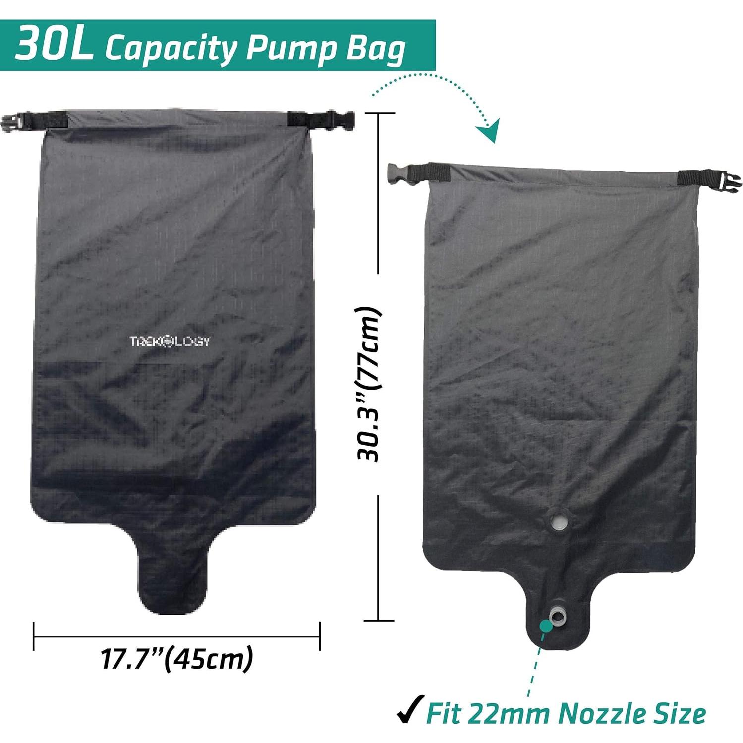 Colchón Inflable de Camping Trekology UL80 + Bomba 30L