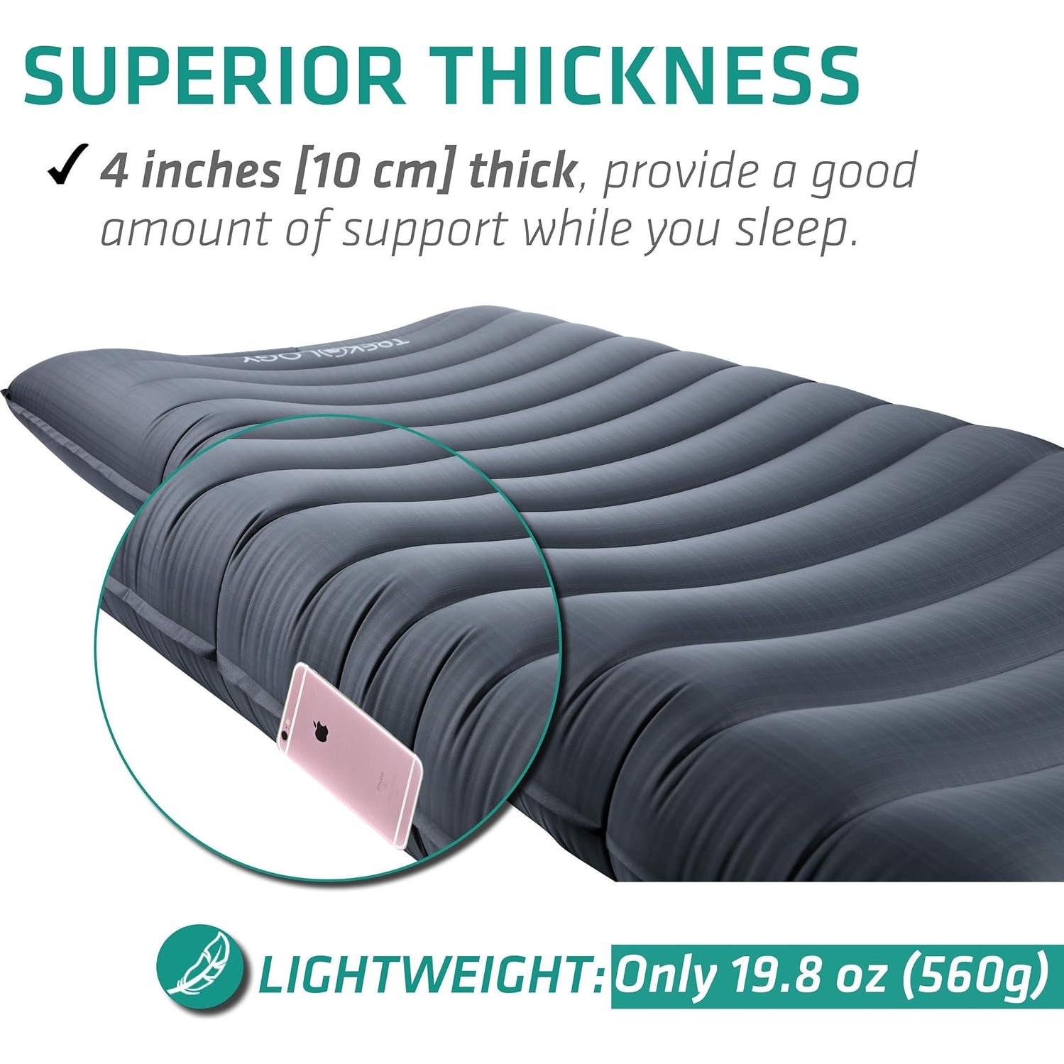 Colchón Inflable Ultraligero UL80 y Almohada Aluft Trekology