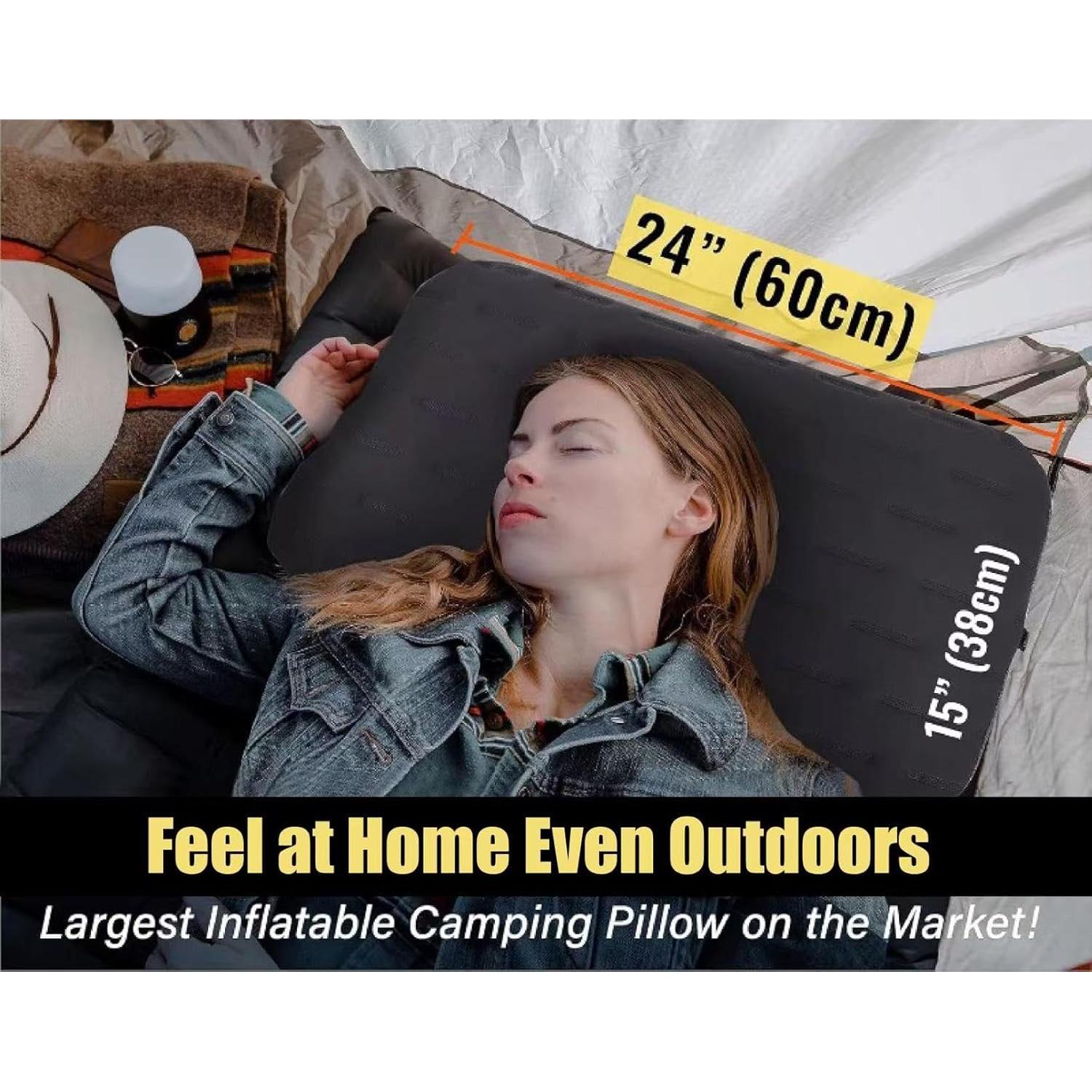 Almohada de Camping Inflable TREKOLOGY ALUFT Ultra 60x38 cm Gris