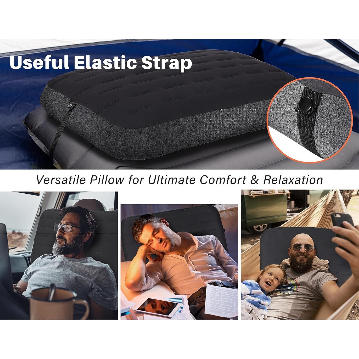 Almohada de Camping Inflable TREKOLOGY ALUFT Ultra 60x38 cm Gris