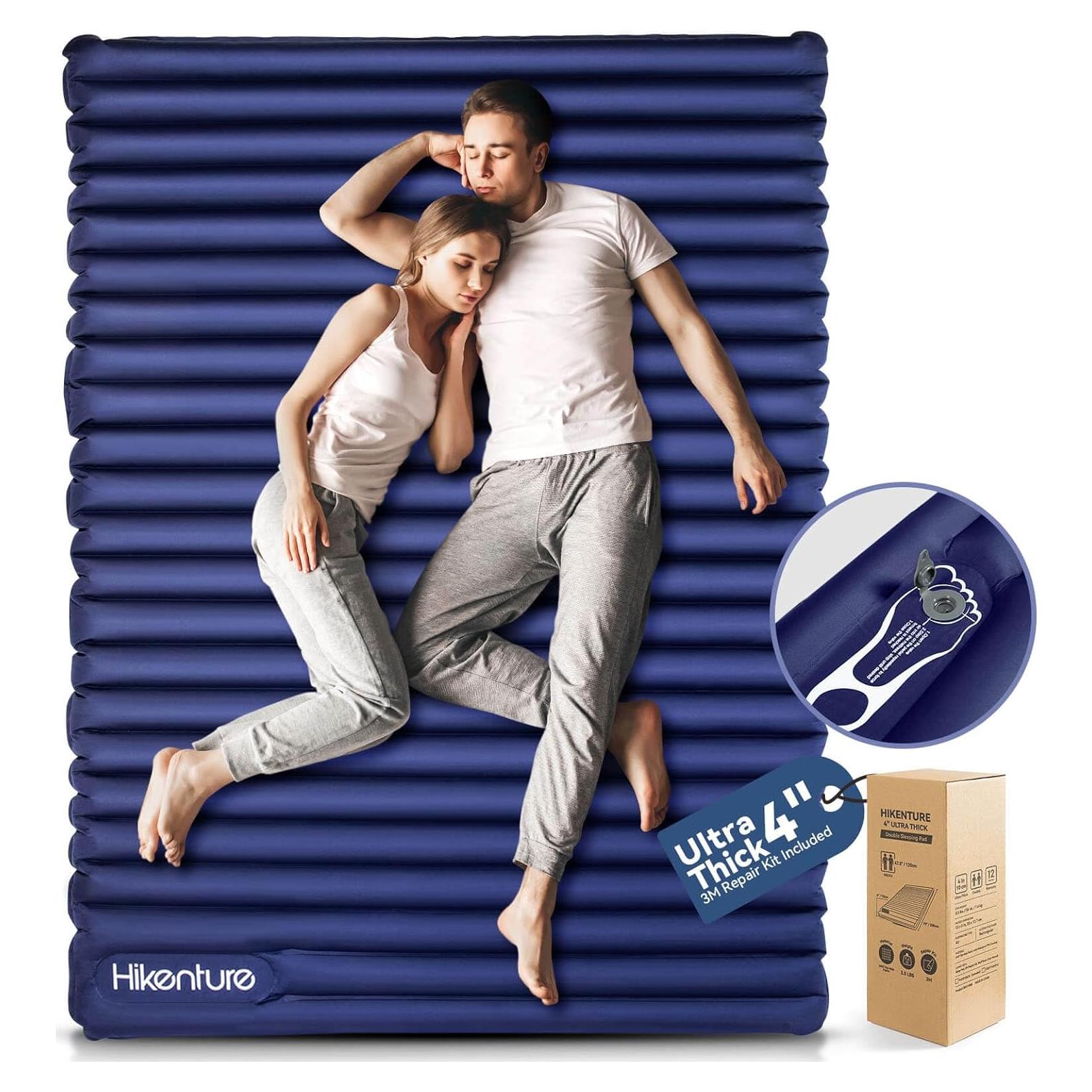 Colchón Inflable Doble Hikenture 200x120 cm 4" para Camping