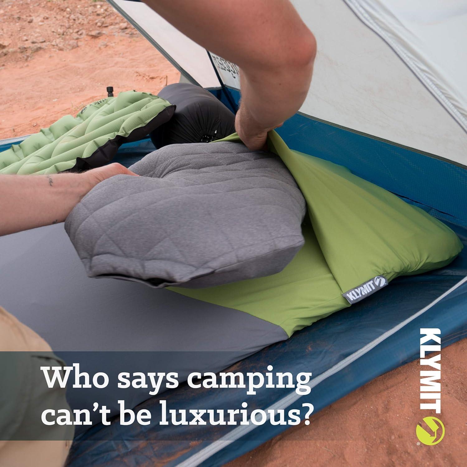 Paquete Klymit Static V: Sábana y Almohada Inflable para Camping