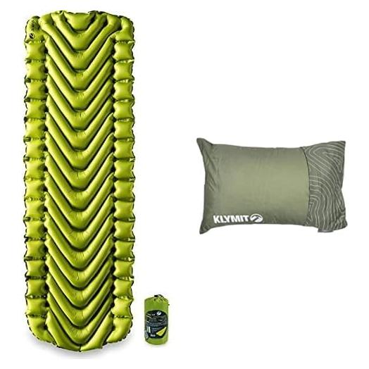 Colchón Inflable Klymit Static V2 + Almohada Drift Verde