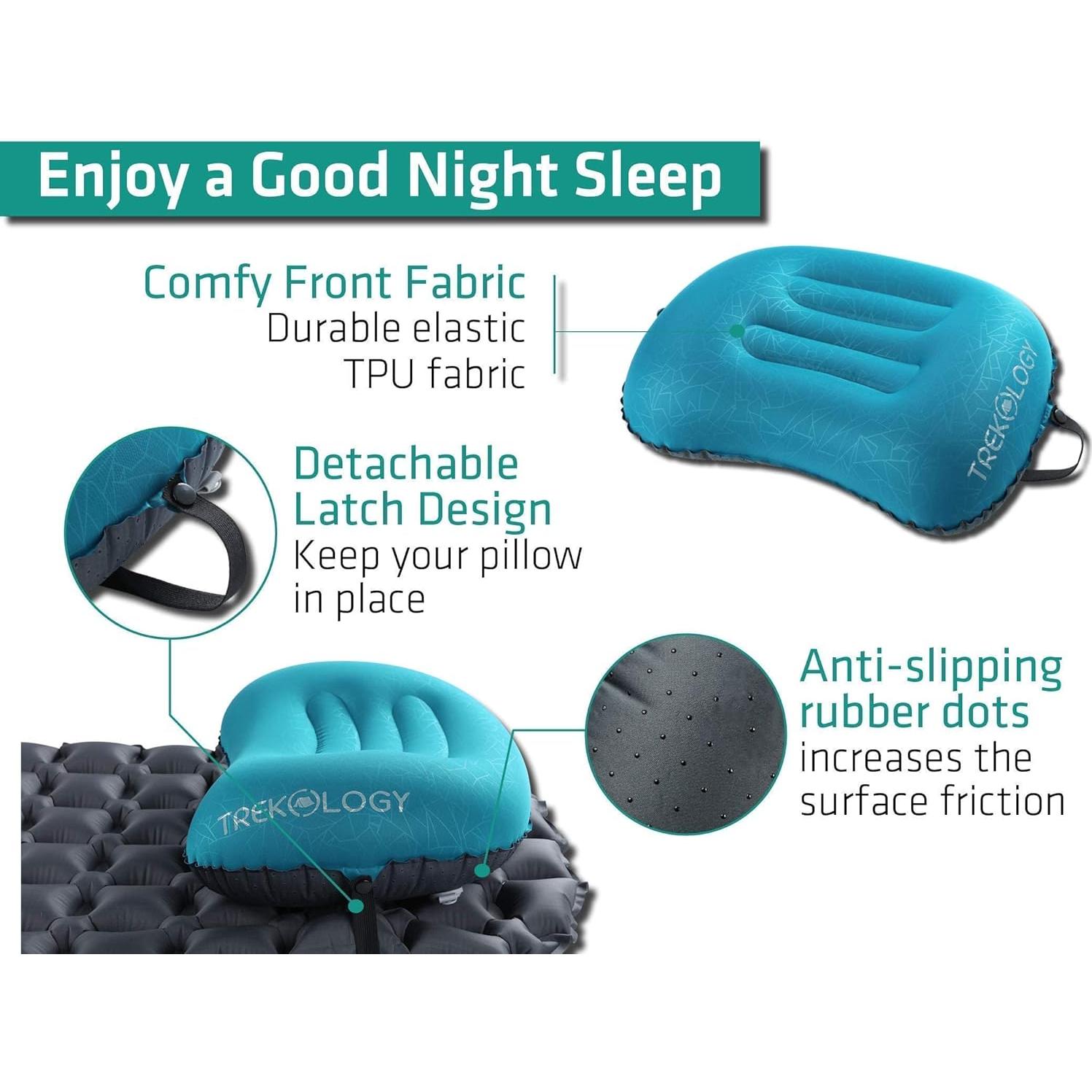 Colchoneta Inflable Ultraligera UL80 y Almohada ALUFT2.0 TREKOLOGY