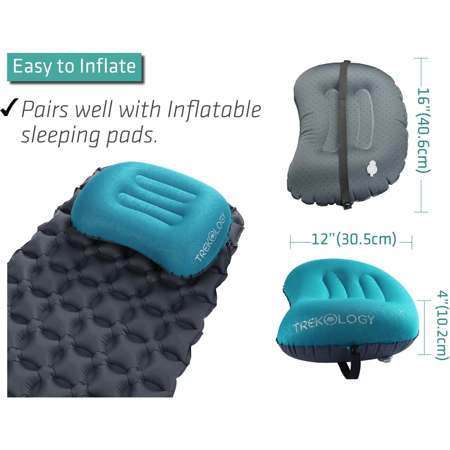 Colchoneta Inflable Ultraligera UL80 y Almohada ALUFT2.0 TREKOLOGY