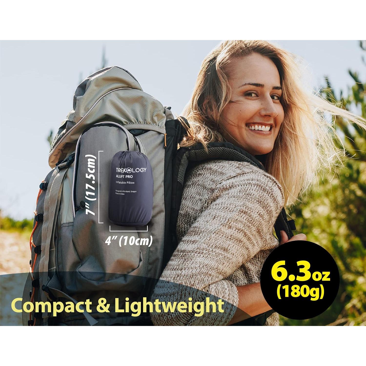 Almohada Inflable de Camping TREKOLOGY Aluft Pro 45.7x29.5cm