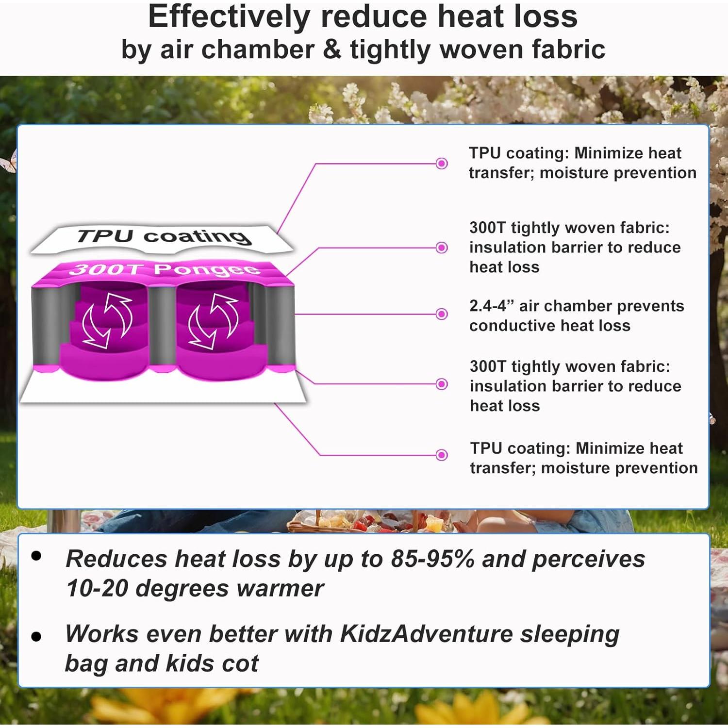 Colchón Inflable KidzAdventure 1.65m con Bomba y Almohada Rosa