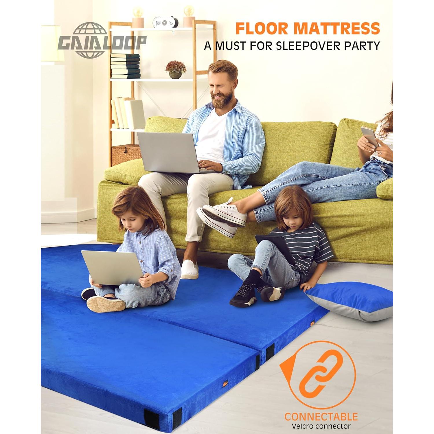 Colchón de Camping Viscoelástico Gaialoop 10 cm Gemelo XL Verde