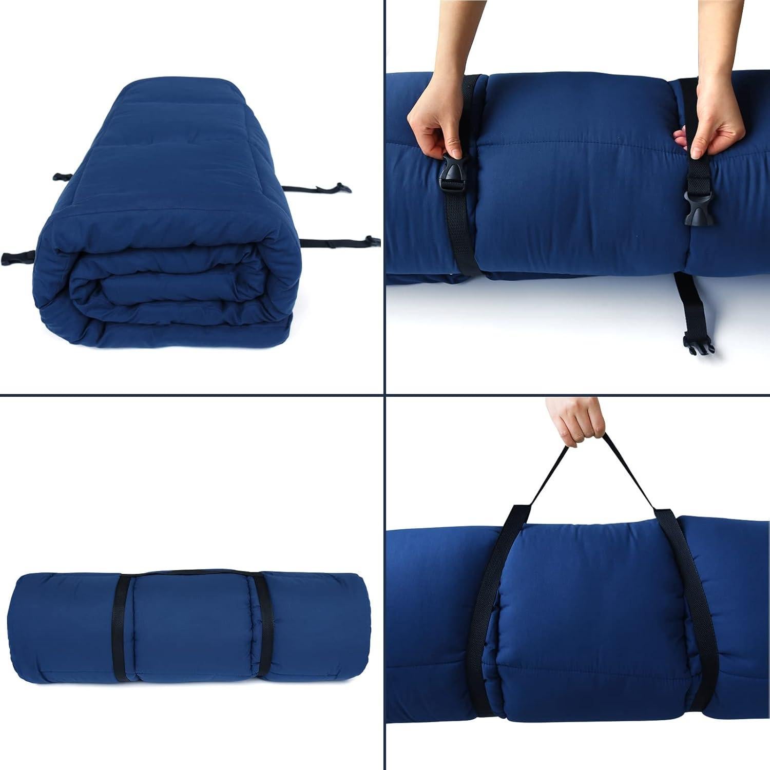 Colchón Plegable SPRINGSPIRIT 190.5x76.2cm Negro Acolchado