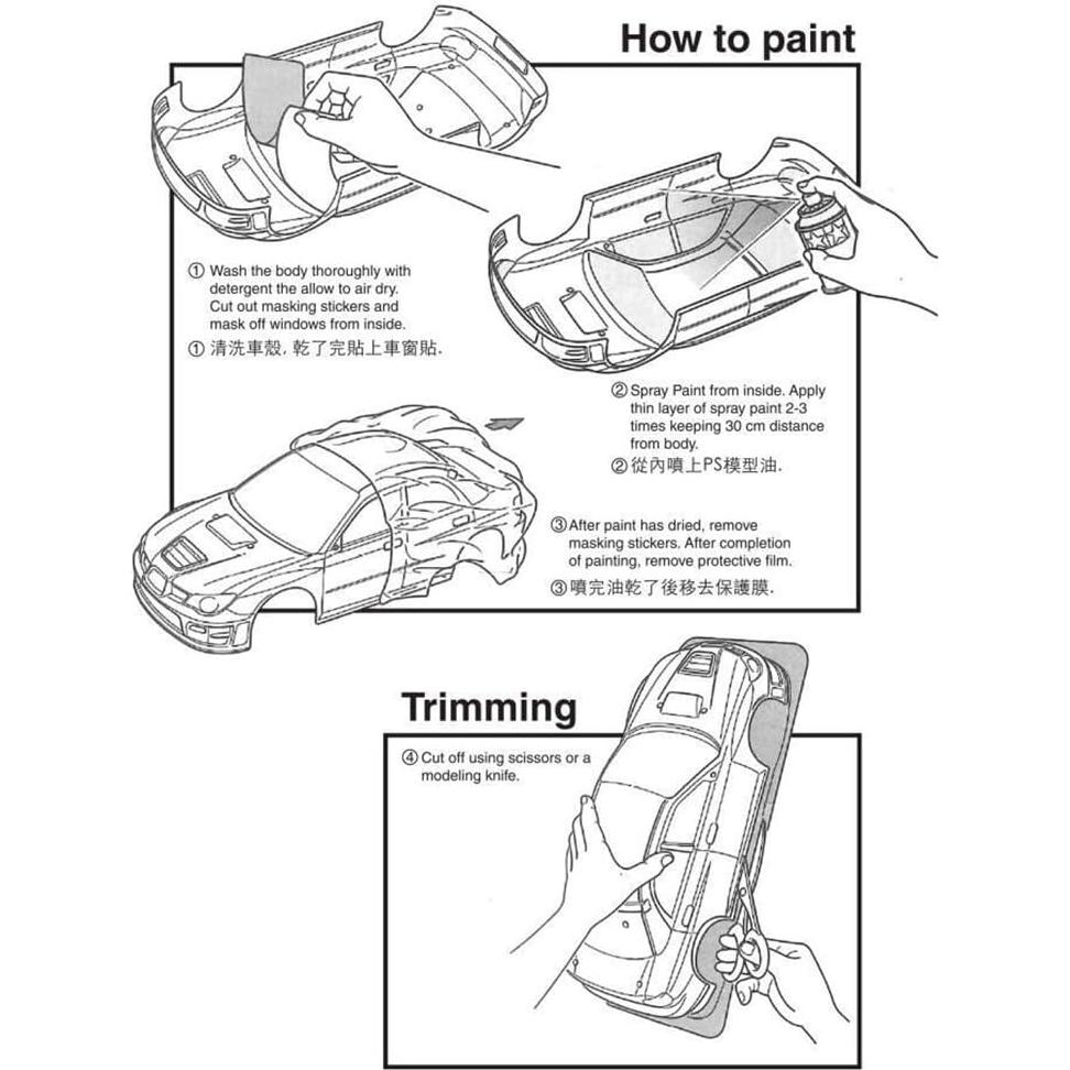 Carrocería Shell Transparente 1:28 ARWUGEI 98mm RC