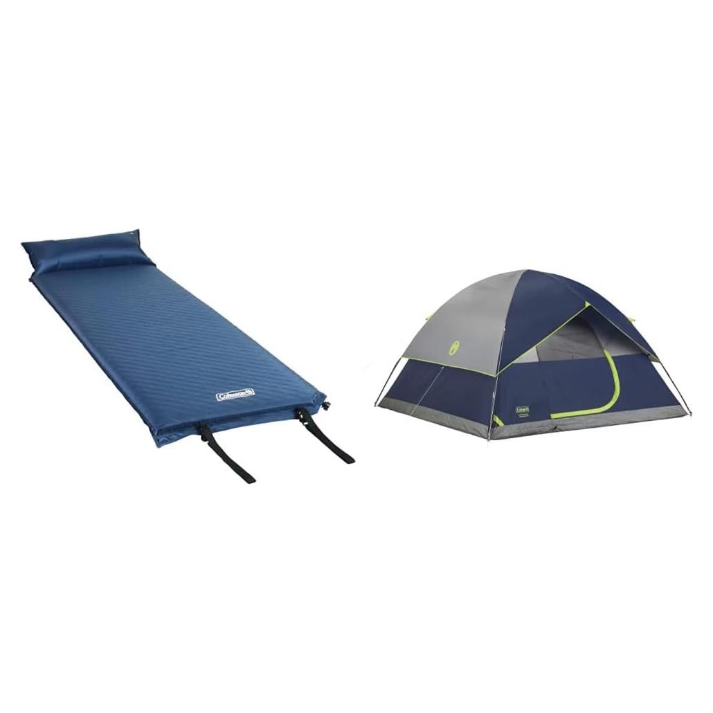 Colchoneta Autoinflable y Carpa Sundome Coleman para 2 Personas