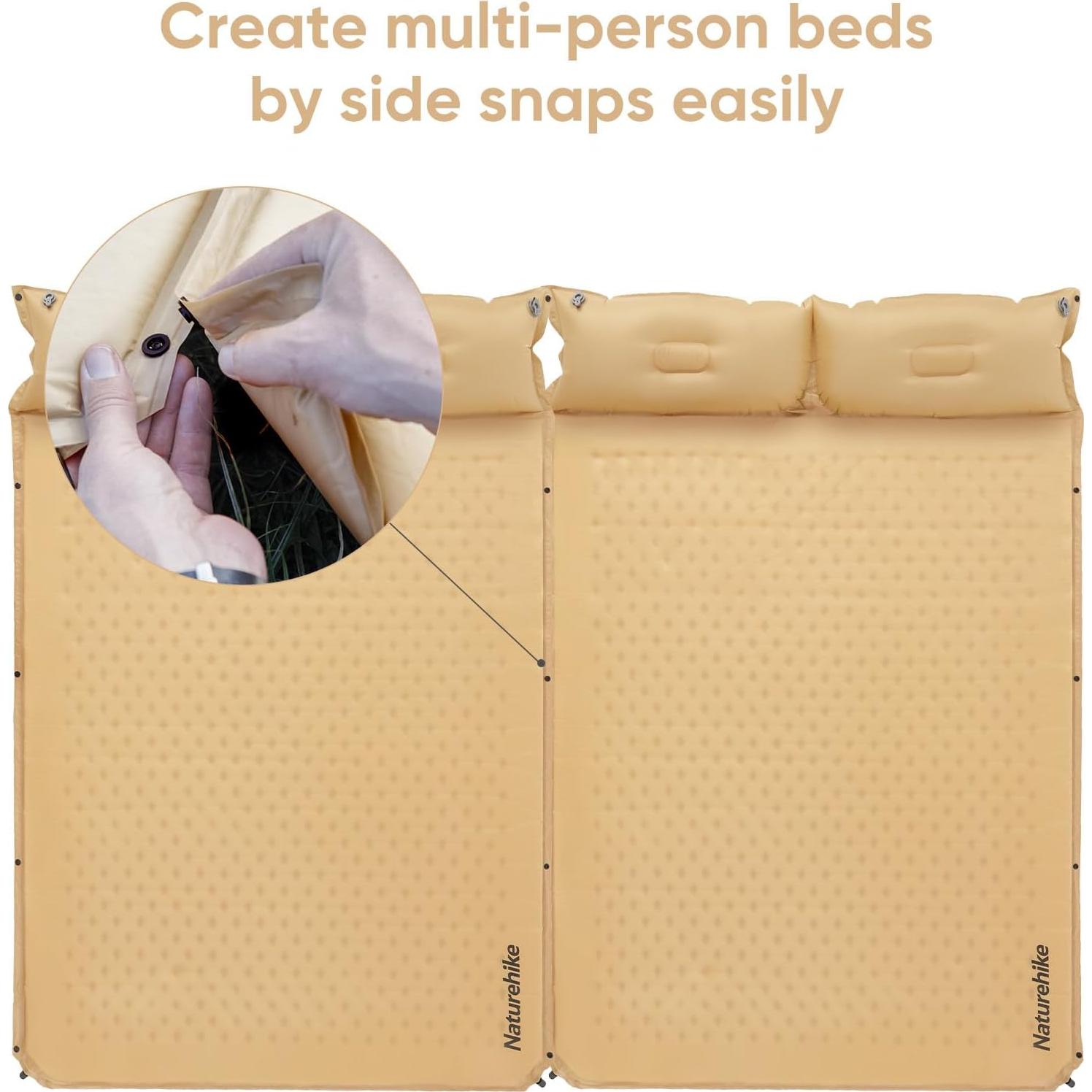 Colchón de Camping Naturehike D02-YN para 2 Personas Amarillo