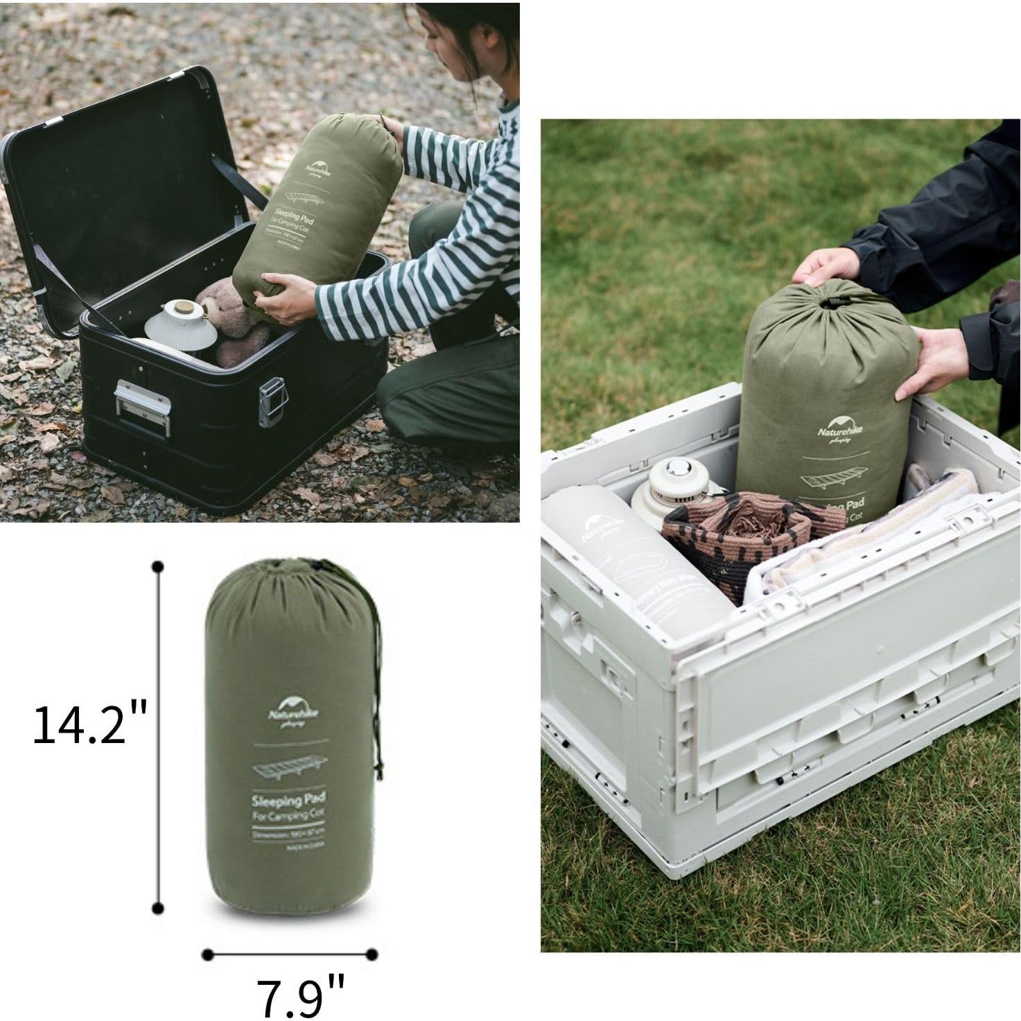 Colchón de Camping Windhike WH-74 Extra Grande Algodón Verde