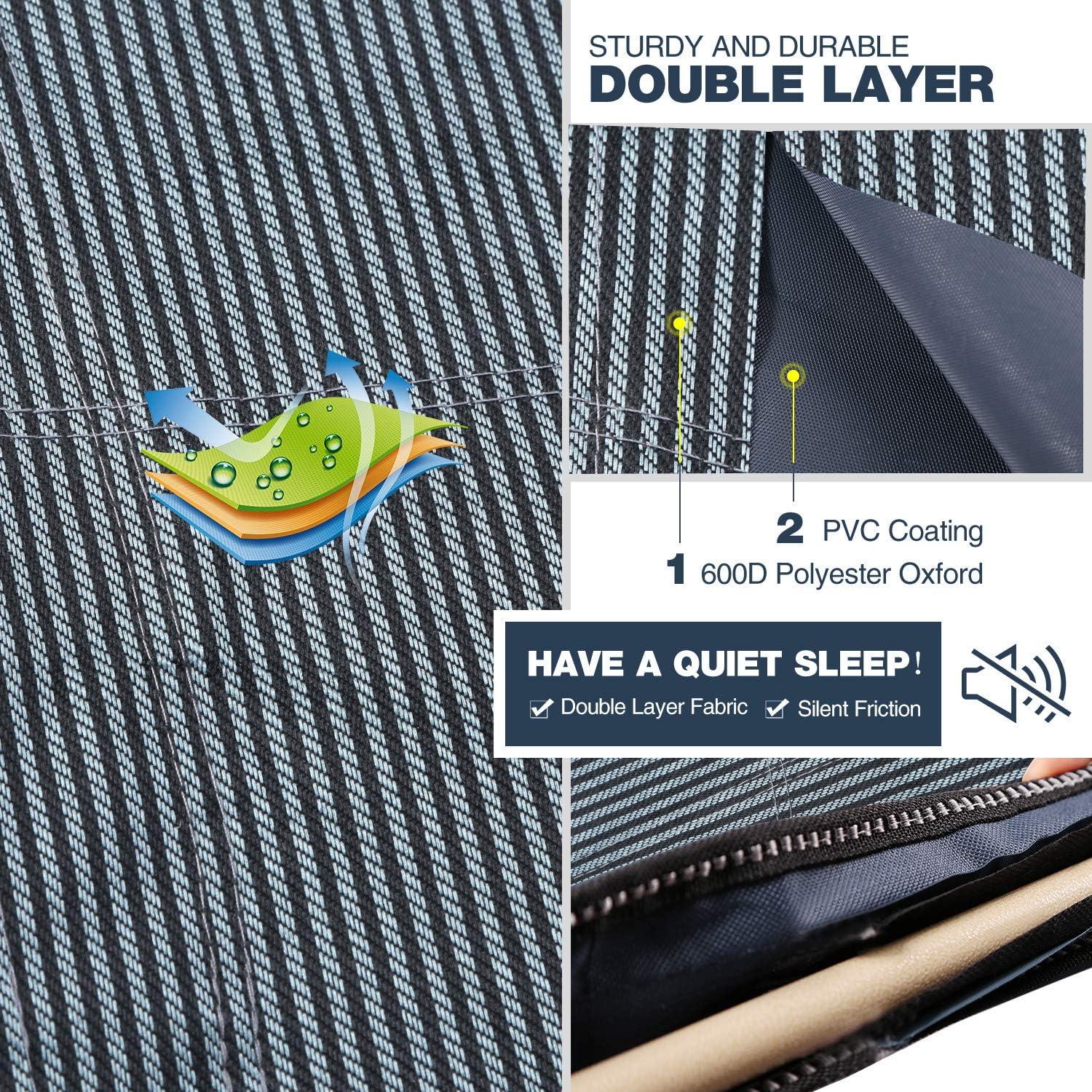 Cama de Camping Plegable REDCAMP XL 201x85cm 272kg Gris