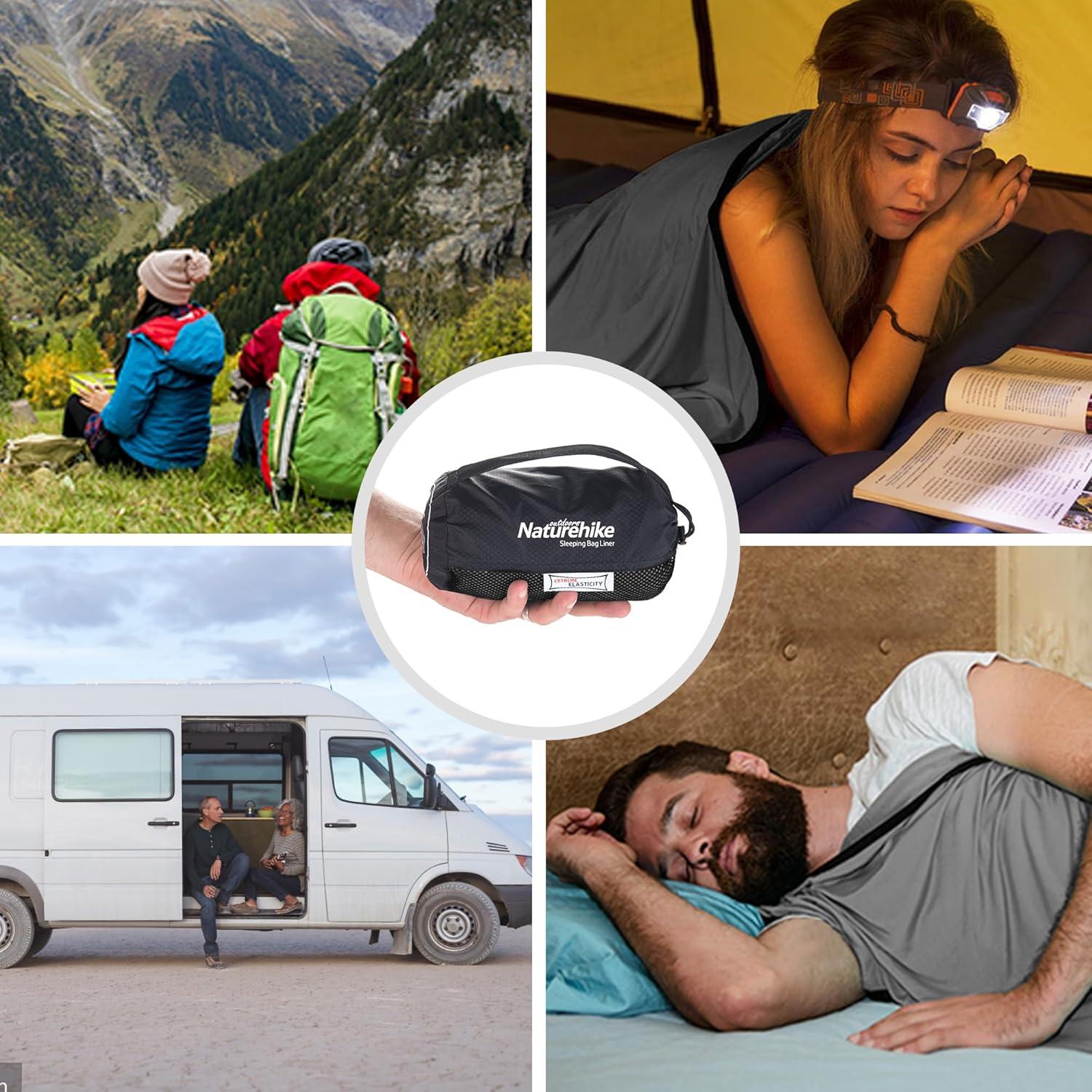 Forro de Saco de Dormir Naturehike Alta Elasticidad 340g Gris