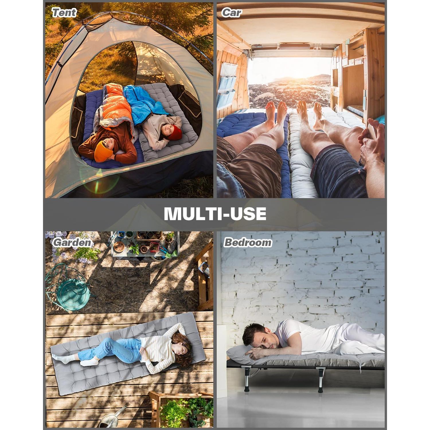 Colchón de Camping Sportneer 190.5x71.1 cm 2 cm Grosor Azul