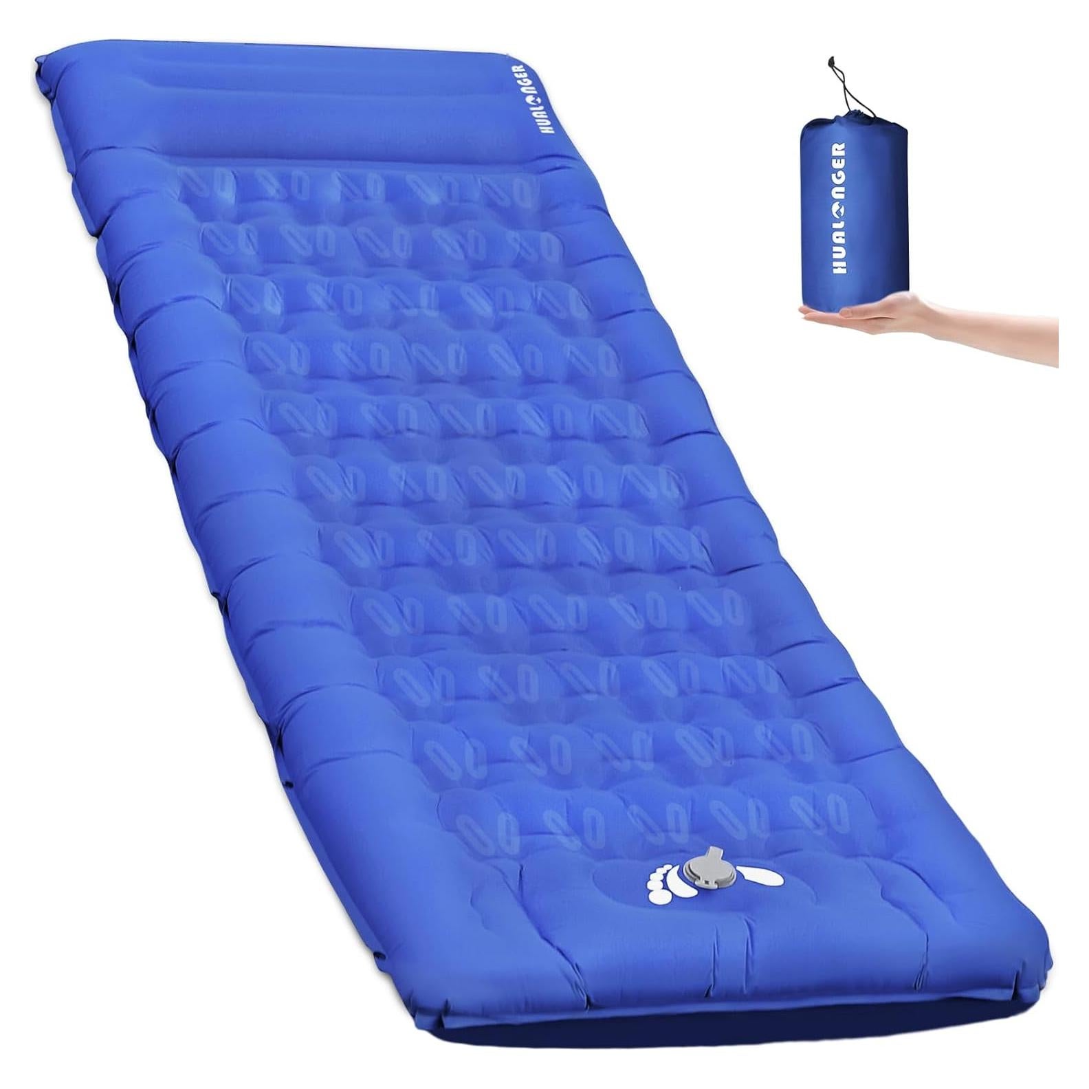 Colchoneta Inflable Hualonger 14 cm con Almohada y Bomba