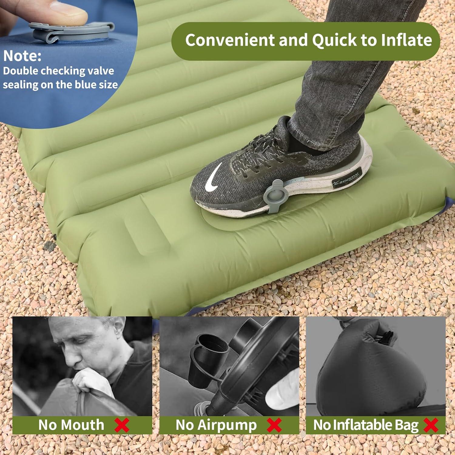 Colchoneta Aislante MEETSUN Individual 12.7 cm con Bomba