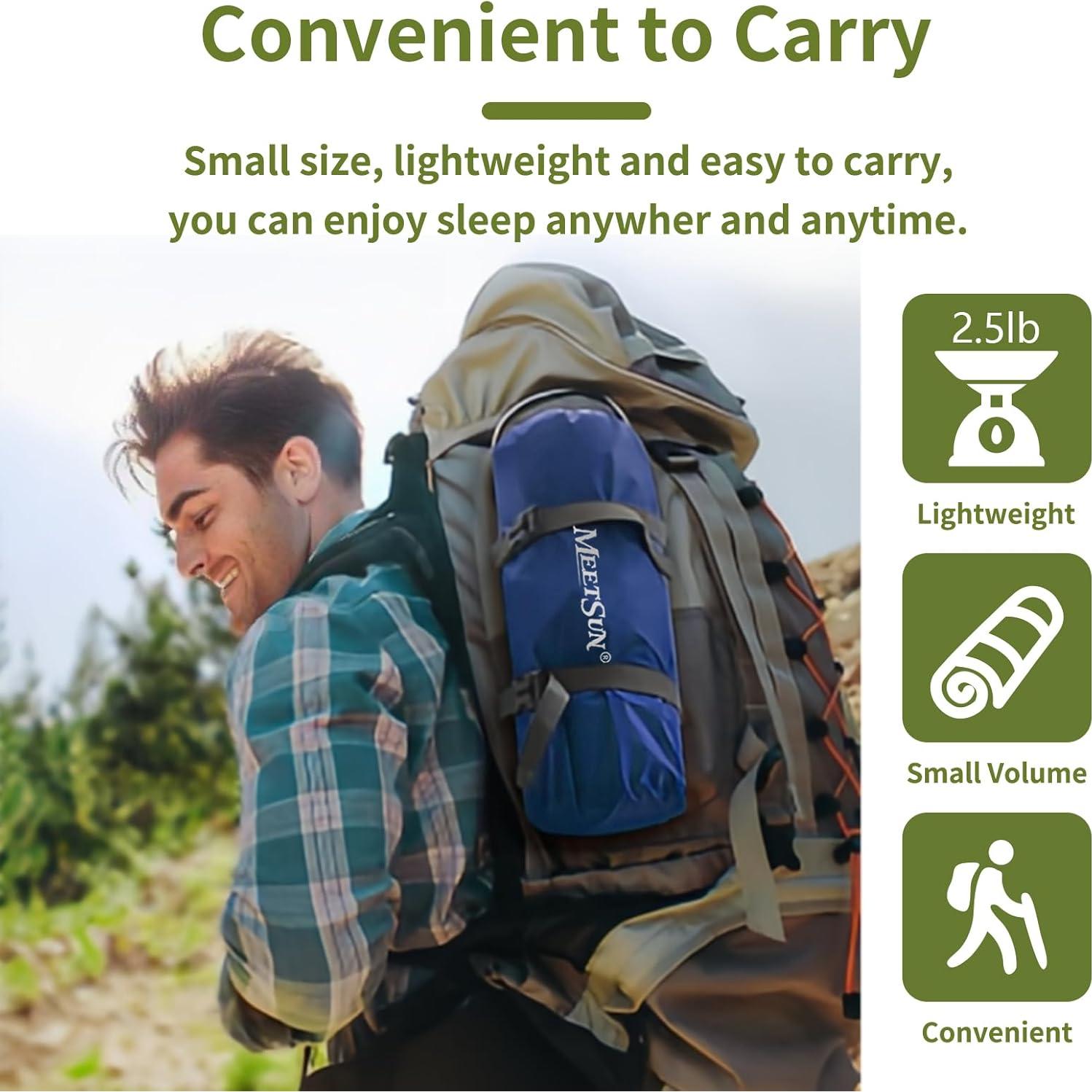 Colchoneta Aislante MEETSUN Individual 12.7 cm con Bomba